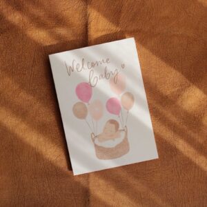 Честитка за Новороденче – Welcome Baby Girl